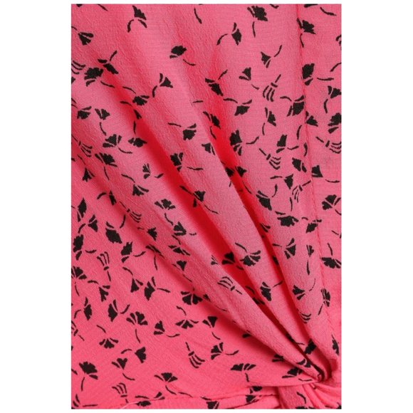 🦩3x HP!🦩 NWT Ganni Barra Pink Crepe Shirt Dress - Picture 4 of 11